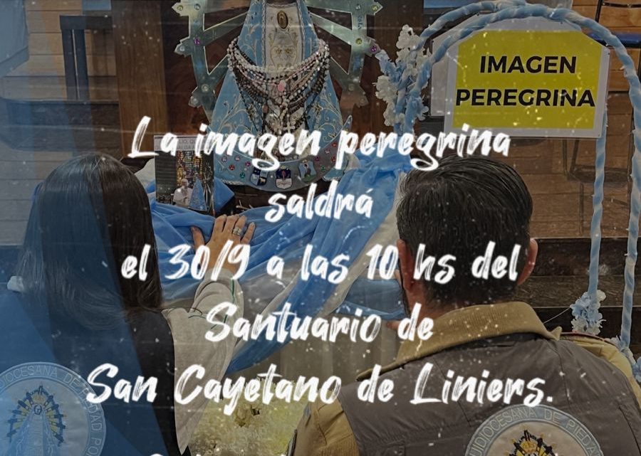 La Imagen Peregrina partirá a las 10 horas del Santuario de San Cayetano de Liniers