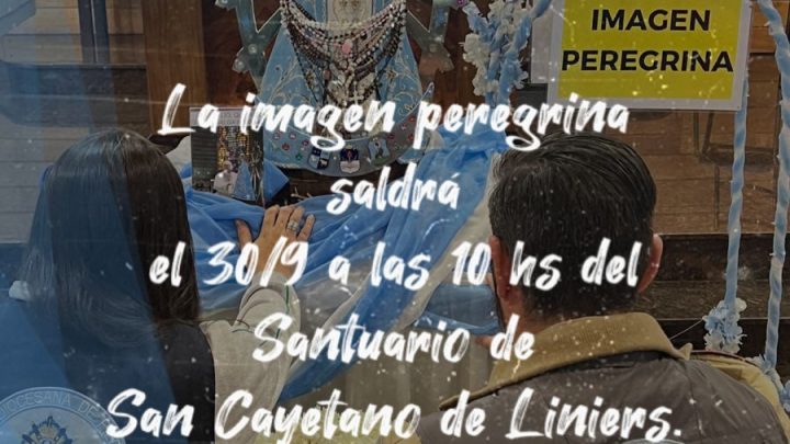 La Imagen Peregrina partirá a las 10 horas del Santuario de San Cayetano de Liniers